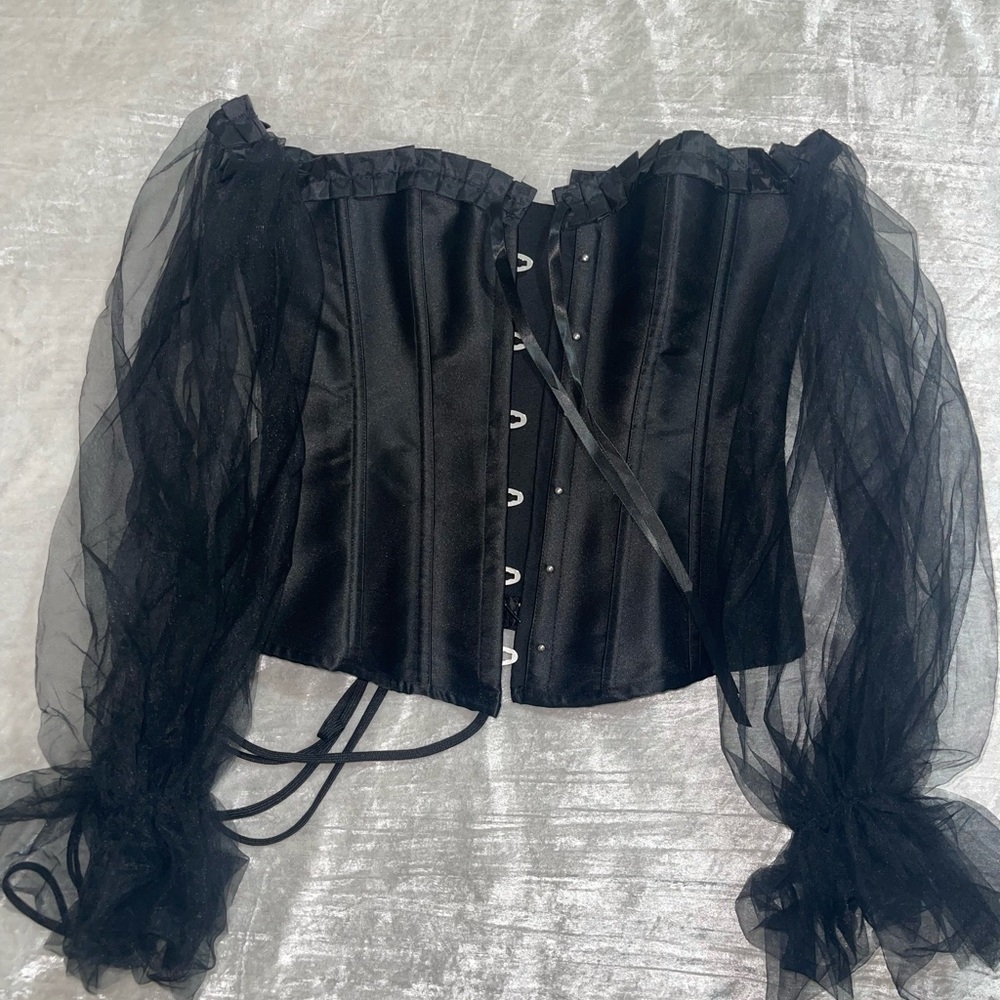 Black Off the Shoulder Corset
